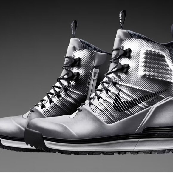 Nike Lunar Terra Arktos Super Bowl • Size 8.5 • Rare Hype Sneaker Boot • Silver - Picture 1 of 16
